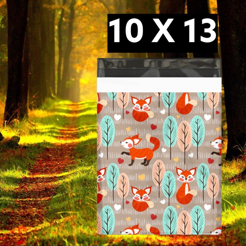 50 10X13 Poly Mailers Fox And Woods Shipping Envelopes PRICE IS FIRM Fall - Picture 6 of 9